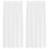 vidaXL Voile Kardin kardinatega 2 pcs Valge 175 x 140 cm Pol&uuml;ester