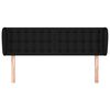 vidaXL voodipeats servadega, must, 147x23x78/88 cm, kangas