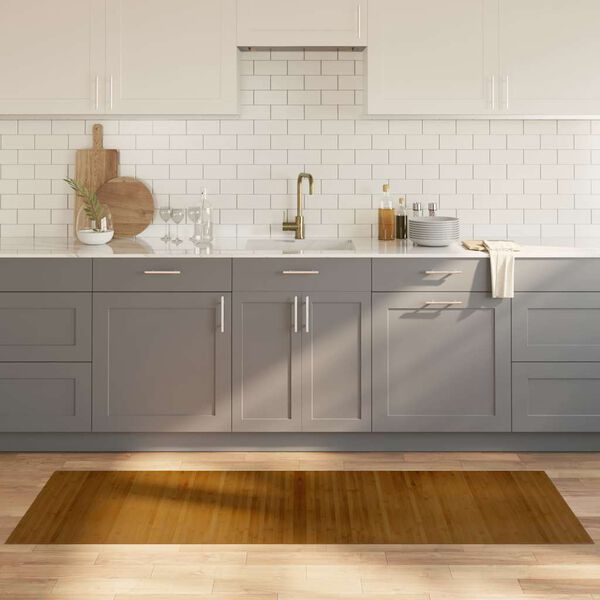 vidaXL vaip, ristk&uuml;likukujuline, pruun, 70 x 200 cm, bambus