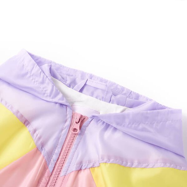 Laste jakk, luku ja kapuutsiga, mitmevärviline, 92