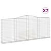 vidaXL kaarekujulised gabioonkorvid 7 tk, 400x30x160/180 cm, raud