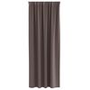 vidaXL Kardinad r&otilde;ngastega 2 pcs Tume pruun 225 x 140 cm Pol&uuml;ester