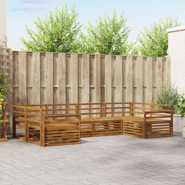 vidaXL Diivanikomplektid 6 pcs Neutraalne Tugev akatsiapuu