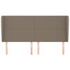 vidaXL voodipeats servadega, pruunikashall, 183x23x118/128 cm, kangas