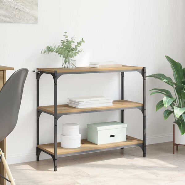 vidaXL Raamaturiiul K&auml;sit&ouml;&ouml;puu 80 x 33 x 70,5 cm