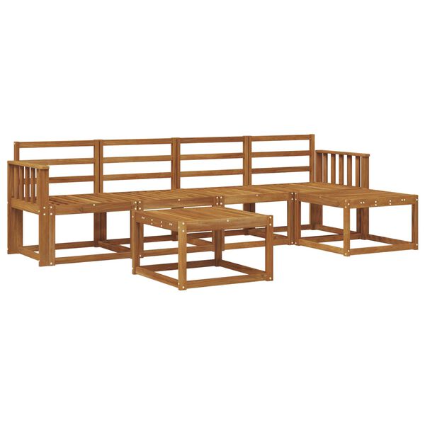 vidaXL V&auml;li diivanikomplekt 6 pcs Neutraalne Tugev akatsiapuu