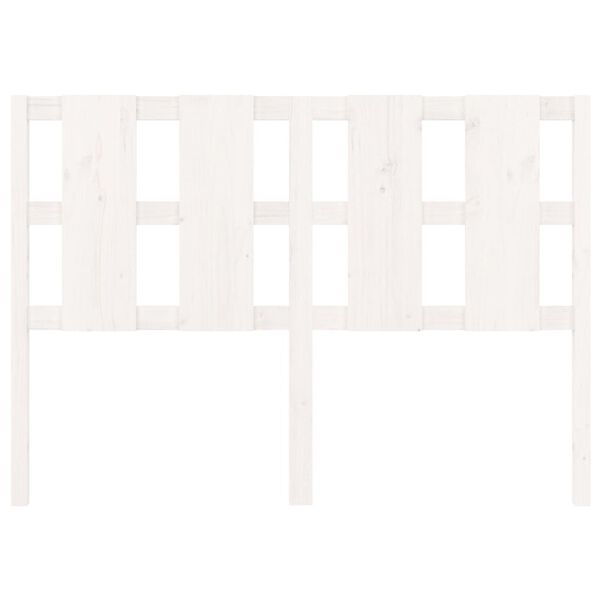 vidaXL voodipeats, valge, 125,5 x 4 x 100 cm, männipuit