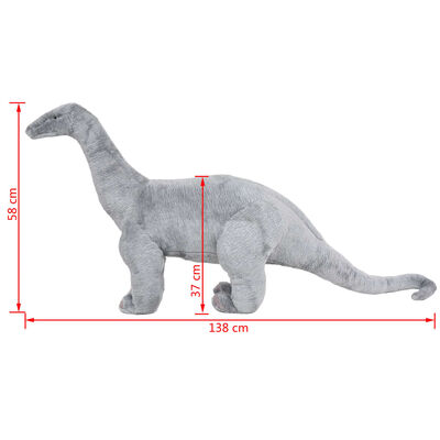 vidaXL seisev brahhiosaurus, plüüs, hall XXL