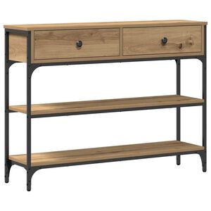 vidaXL Konsoollaud K&auml;sit&ouml;&ouml;puu 100 x 25 x 75 cm Tehispuit