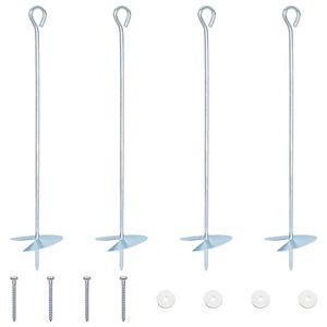 vidaXL Muldade ankurdus 4 pcs H&otilde;bedane &Oslash;10 x 50 cm