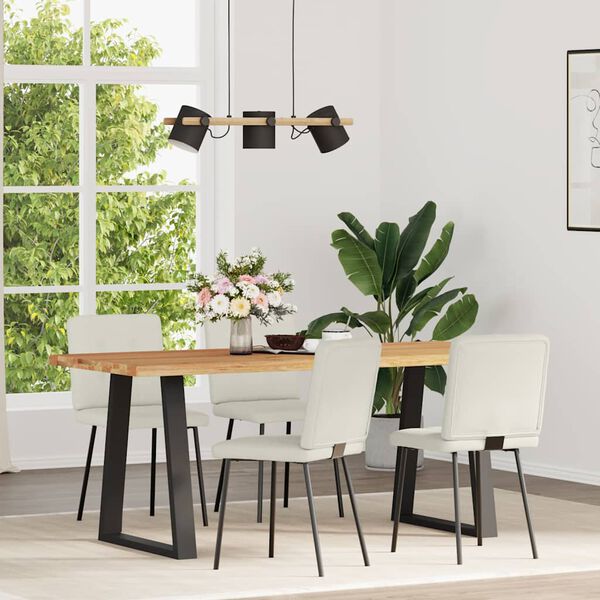 vidaXL s&ouml;&ouml;gitoolid 4 tk, kreemjas, samet