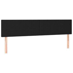 vidaXL voodipeatsid, must, 160x5x78/88 cm, kangas