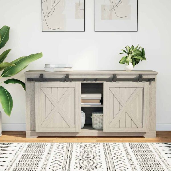 vidaXL l&uuml;kandkapi uksekomplekt 122 cm s&uuml;sinikterasest