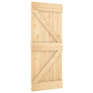 vidaXL Libisev uks NARVIK Naturaalne ja must 85 x 210 cm (152,5 cm)