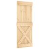 vidaXL Libisev uks NARVIK Naturaalne ja must 80 x 210 cm (152,5 cm)