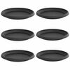 vidaXL Ringikujuline Lilletaldrik 6 pcs Must &Oslash; 14 x 2 cm Plastmass