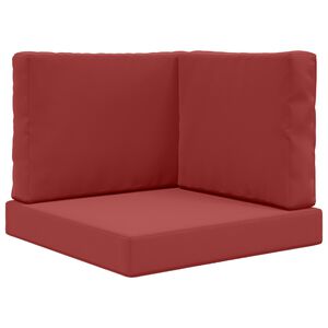 vidaXL V&auml;lim&ouml;&ouml;blitugi patja 3 pcs Veinipunane Pol&uuml;ester