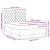 vidaXL LED Box Spring Voodi madratsiga Helehall 140 x 200 cm Samet
