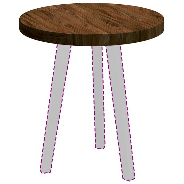 vidaXL Lauda peal Tume pruun &Oslash; 50 x 4 cm Tugev Tamme Puit