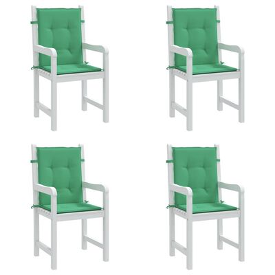 vidaXL madala seljatoega toolipadjad 4 tk, roheline 100x50x7 cm kangas