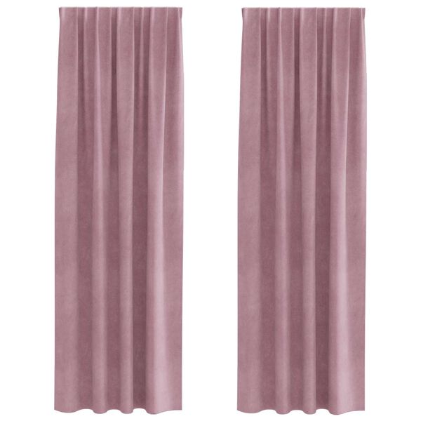 vidaXL Pimendavad kardinad 2 pcs Tumepink 140 x 260 cm Samet