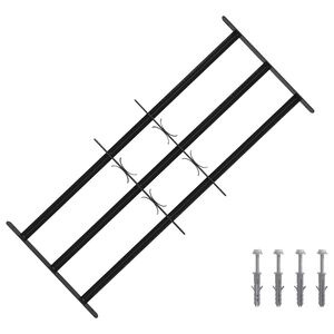 vidaXL Turva grill akendele 3 risttalaga 3 pcs 63-114 cm