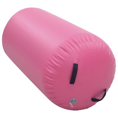vidaXL täispumbatav võimlemisrull pumbaga 120x90 cm PVC roosa