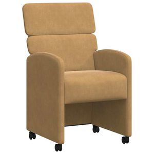 vidaXL Ratastega S&ouml;&ouml;gi-toolid 2 pcs Pruun 58 x 65 x 98 cm Samet