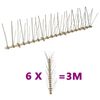 vidaXL 5-realine plastist linnupiikide komplekt, 6 tk, 3 m