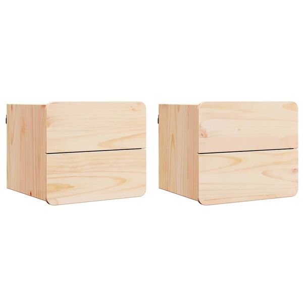 vidaXL &Ouml;&ouml;kapp sahtliga 2 pcs Neutraalne 39 x 34 x 33 cm M&auml;nnipuit