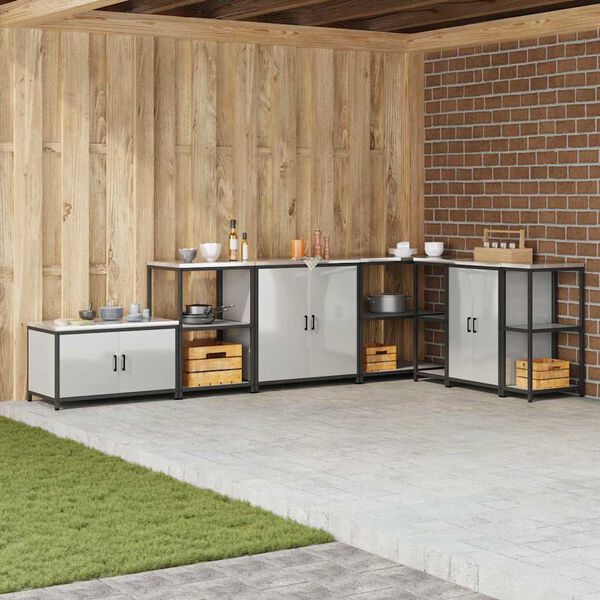 vidaXL K&ouml;&ouml;givarude s&auml;ilitamine riiuliga H&otilde;bedane 60 x 50 x 92 cm Teras