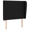 vidaXL voodipeats servadega, must, 103x23x118/128 cm, kangas