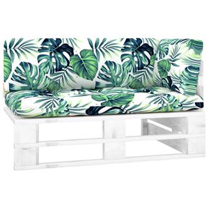 vidaXL kaubaalusest nurgadiivan, valge immutatud m&auml;nnipuit