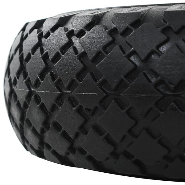 vidaXL pakikäru rattad, 4 tk, toekas PU 3,00-4 (260 x 85)