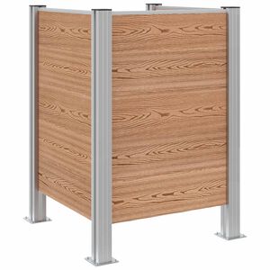 vidaXL Pr&uuml;gikasti tregi Pruun 85 x 85 x 115 cm Alumiinium ja WPC