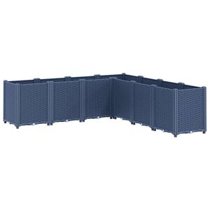 vidaXL aia taimekast, sinine hall, 160 x 160 x 53 cm, PP