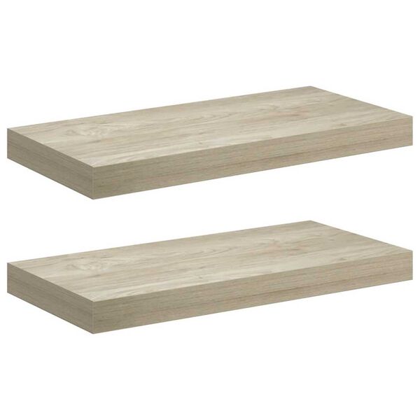 vidaXL seinariiulid, 2 tk, tammev&auml;rvi, 50 x 23 x 3,8 cm MDF