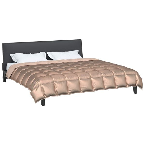 vidaXL Talve tek Kuldne 200 x 200 cm Satiin ja mikrofiber