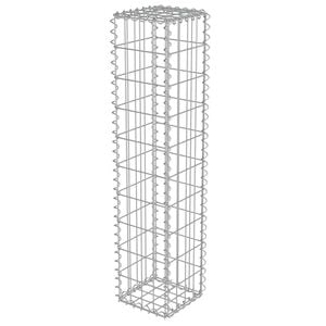 vidaXL kattega gabioonsein, tsingitud teras, 20 x 20 x 100 cm
