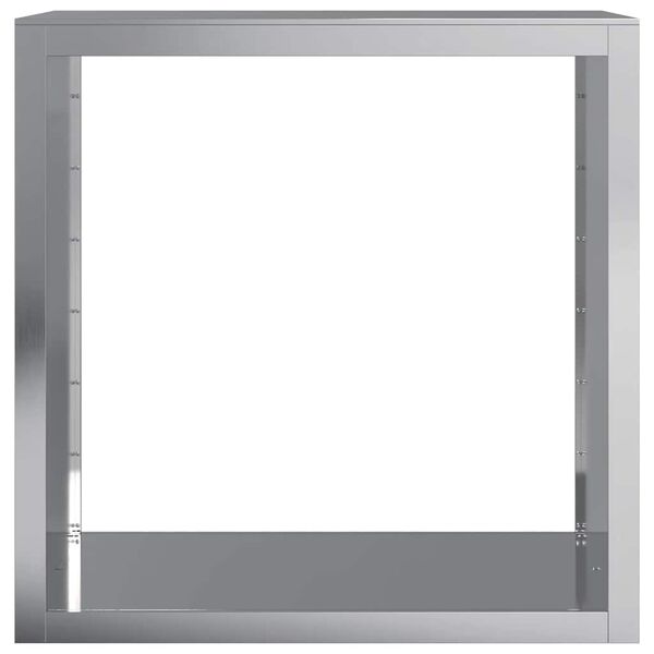 vidaXL k&uuml;ttepuude rest, 100x40x100 cm, tsingitud teras