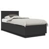 vidaXL Voodi raam peaga Must 70 x 190 cm Tehispuit