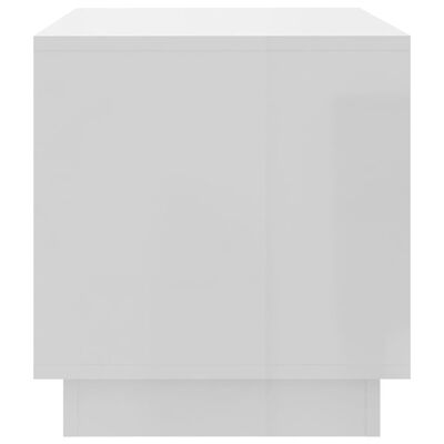 vidaXL telerikapp, kõrgläikega valge, 70 x 41 x 44 cm, puitlaastplaat
