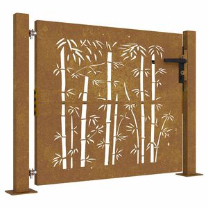 vidaXL aiav&auml;rav 100 x 100 cm corten terasest bambusdisainiga