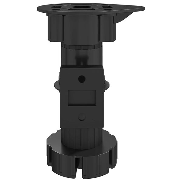 vidaXL M&ouml;&ouml;blijalad Reguleeritav 12 pcs Must 46 x 46 x 128 mm PP