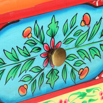 vidaXL käsitsi värvitud konsoollaud, 80 x 35 x 75 cm, toekas mangopuit