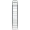 vidaXL kaarekujulised gabioonkorvid 14 tk, 200x30x120/140 cm, raud