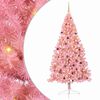 vidaXL Tehis pre-lit j&otilde;ulupuu koos 300 LED-iga Roosa 240 cm PVC