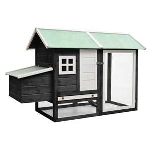 vidaXL kanakuut hall 170 x 81 x 110 cm m&auml;nni- ja kuusepuidust