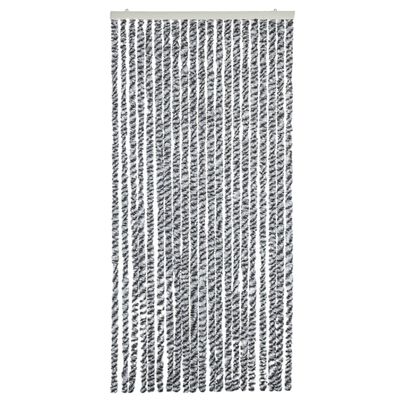 vidaXL putukakardin, hall/must/valge, 90 x 220 cm, šenill