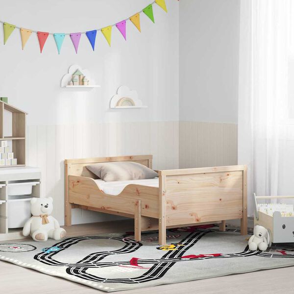 vidaXL Voodi raam madratsiga peaga Pruun 80 x 200 cm Tahke m&auml;nd